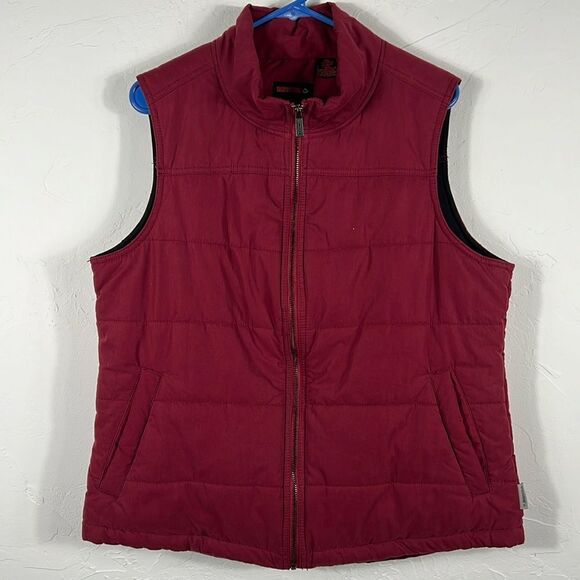 🔥🔥 Women’s WOLVERINE Parker PUFFER VEST JACKET Sz Lg - Burgundy - PERFECT! - Picture 1 of 11